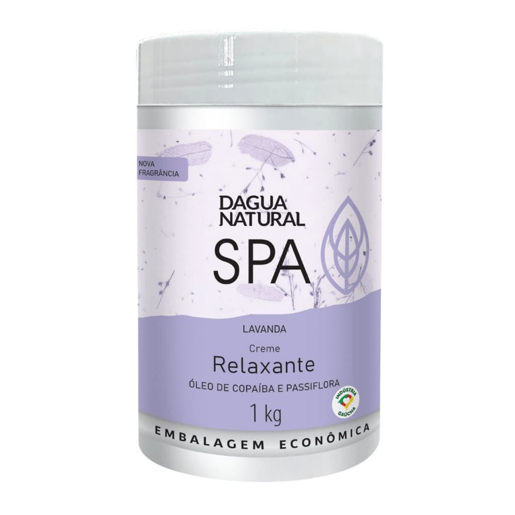 Dagua Natural SPA Lavanda Creme Relaxante Óleo de Copaíba e Passiflora Contém 1kg