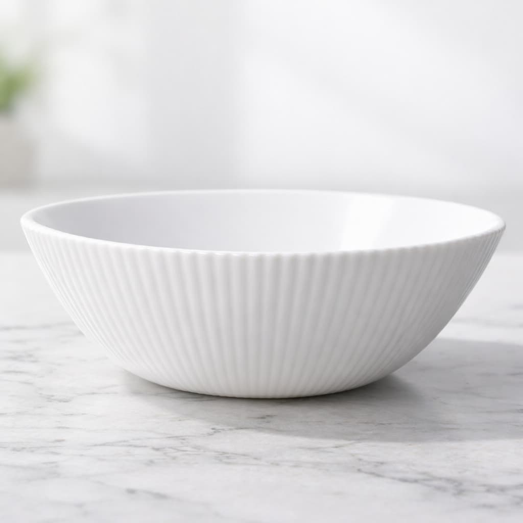 Tigela Bowl Vidro Branco 20cm Temperado 1 Litro Vai Ao Forno Resistente