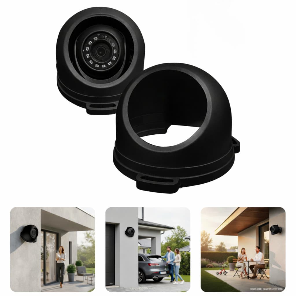 Kit Protetor De Câmera Copo Protetora Redonda Para Câmera Dome Preto Acoplamento