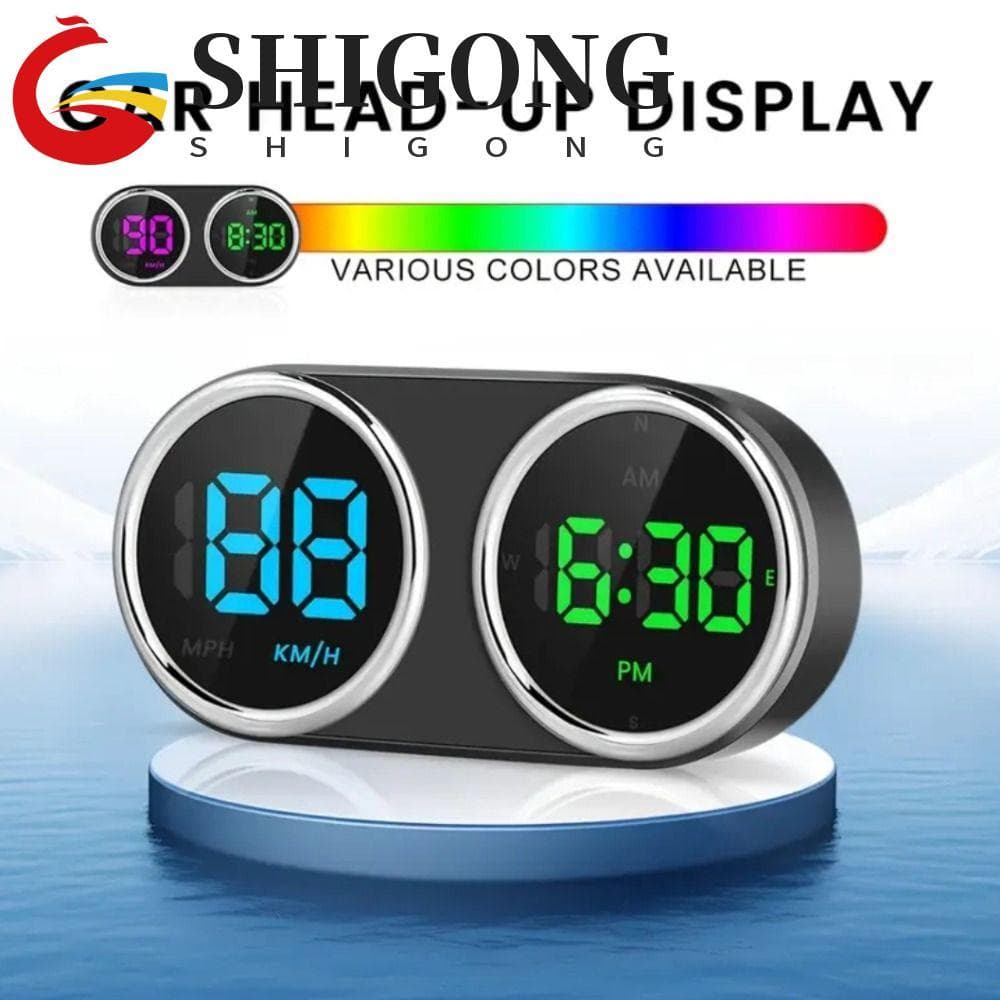 SHIGONG HUD Carro Head Up Display , 2 Em 1 Plug & Play GPS Velocímetro Digital , Medidor De Velocidade Universal Do Veíc