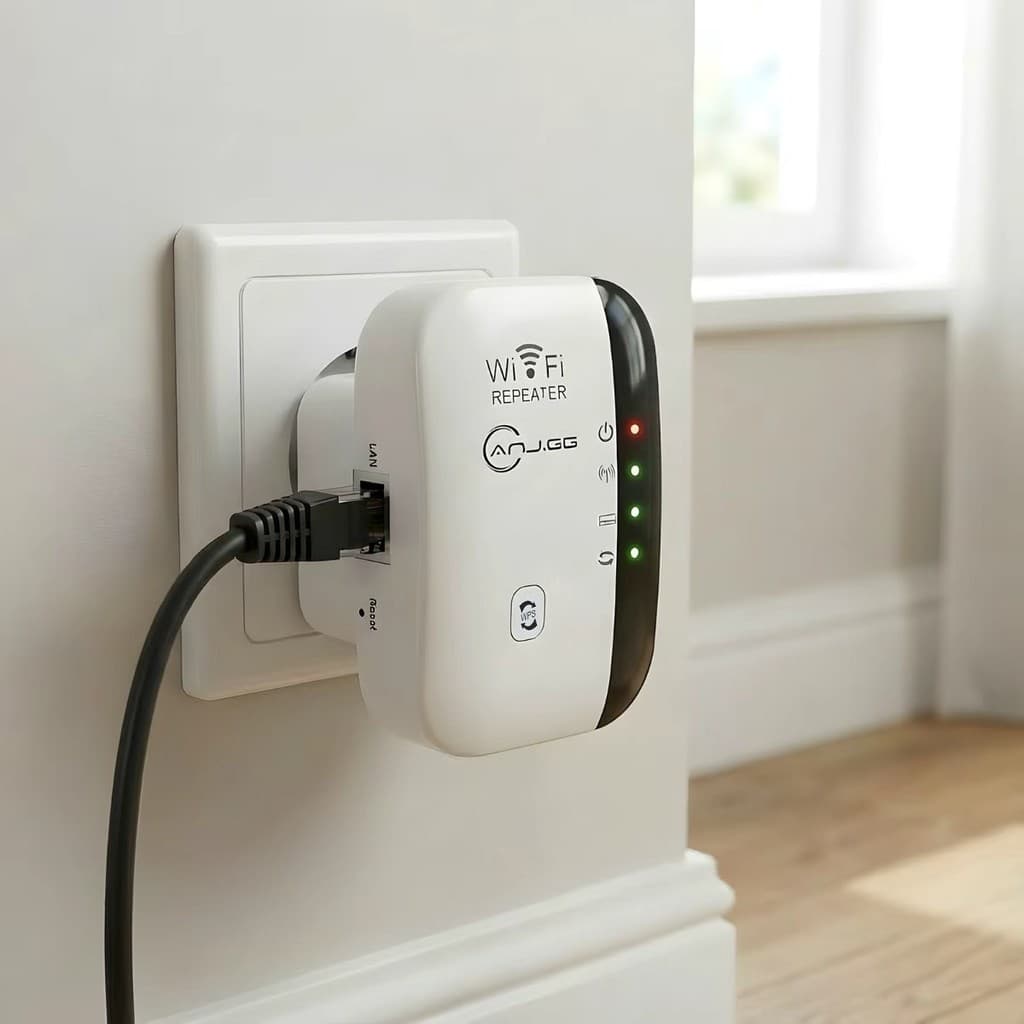 Repetidor Wi-Fi 300Mbps 2.4GHz com WPS e Porta LAN (Extensor de Sinal) yihan