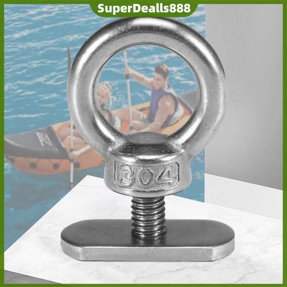 2 Peças De Parafuso De Olhal De Amarração De Caiaque De Aço Inoxidável Para Corda Elástica (2 Unidades) [SuperDealls888 