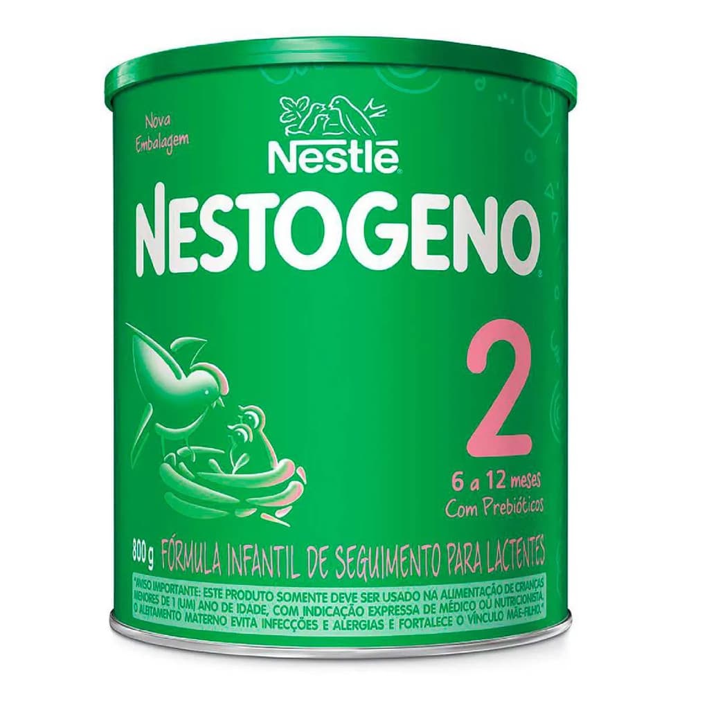 Fórmula Infantil Nestlé Nestogeno 2 800g Leite de Transição 6 a 12 Meses Nutrição Completa