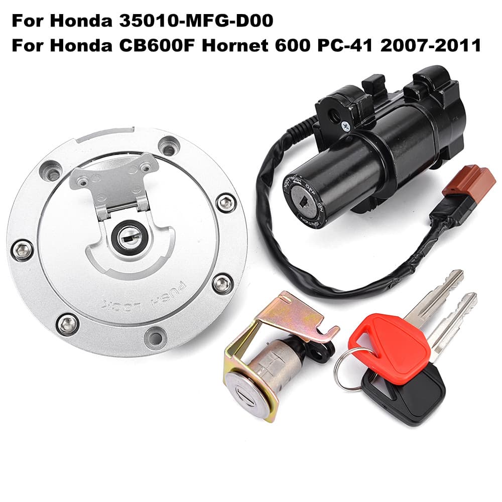 Para Honda CB600F Hornet 600 PC-41 2007-2011 Interruptor De Ignição Tampa Gás Combustível Assento Bloqueio Chave Conjunt