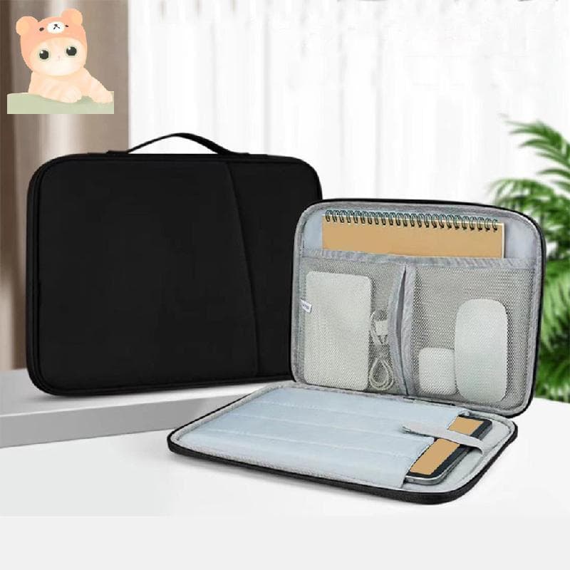 Capa Para Tablet Com Vários Bolsos Bolsa Laptop Em Tecido Oxford À Prova De Respingos