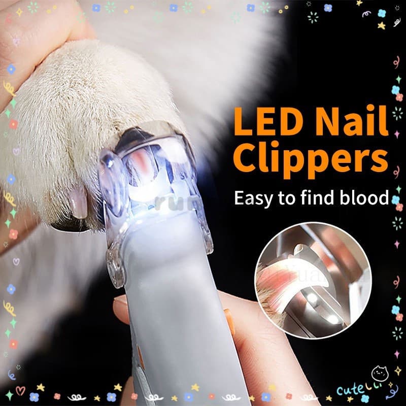 Cortador de Unhas Profissional para Gatos/Cães com LED Transparente MAUZ
