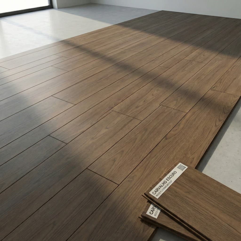 Kit 20 Painéis Lisos Dupla Face MDF 45x11cm Autocolante Parede e Piso Decorativo