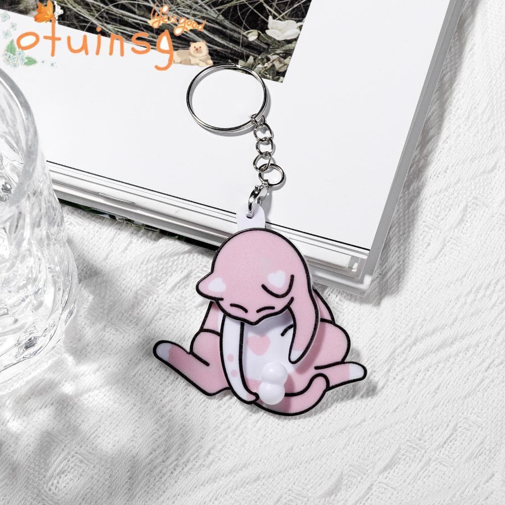 OTUINSG Pingente De Gato Engraçado Fofo , Acessórios De Bolsa Giratória , Chaveiro De Ovo , Brinquedo De Truque Desenho 