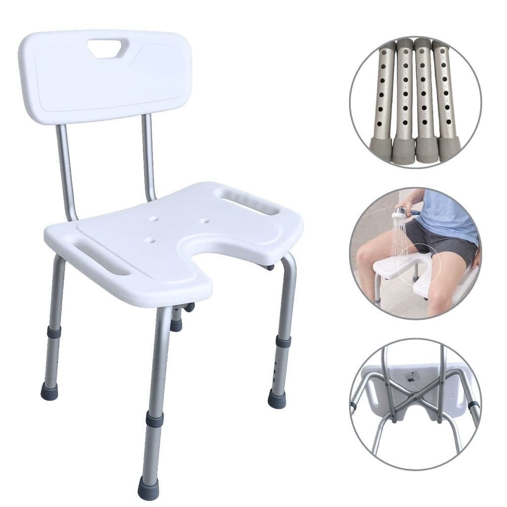 Banqueta De Banho Com Encosto Supermedy geriátrica idoso 100kg