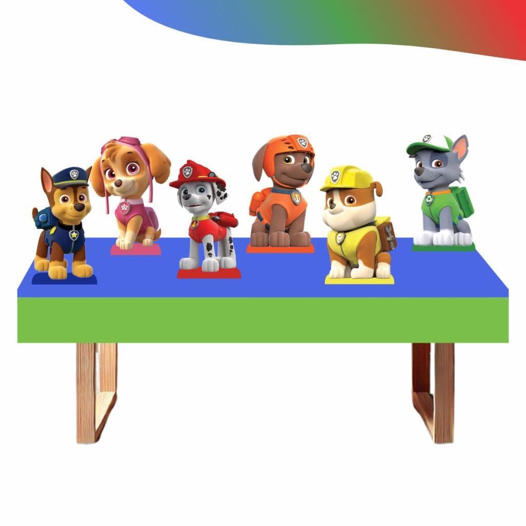 Kit 6 Displays de Mesa 20cm MDF 3mm - Patrulha Canina