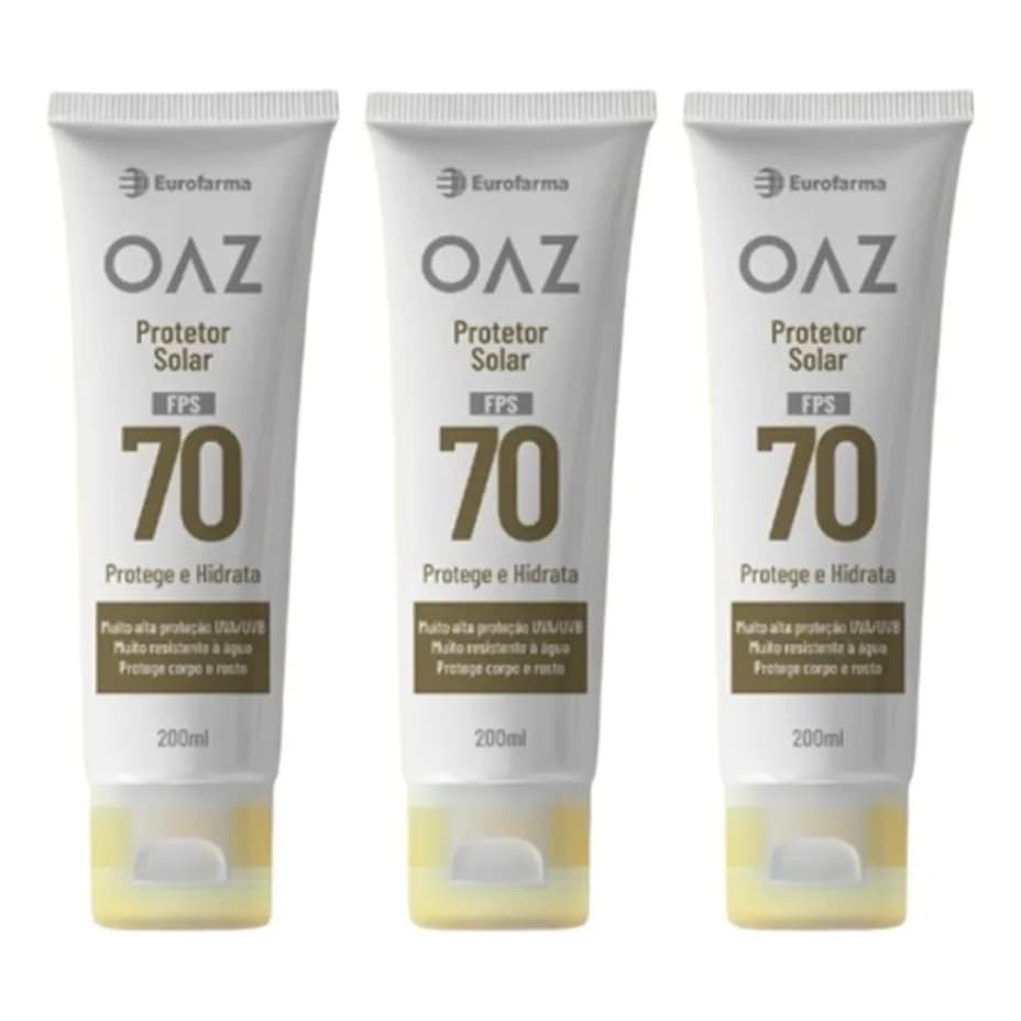 KIT C/ 3 PROTETOR SOLAR OAZ 200ML