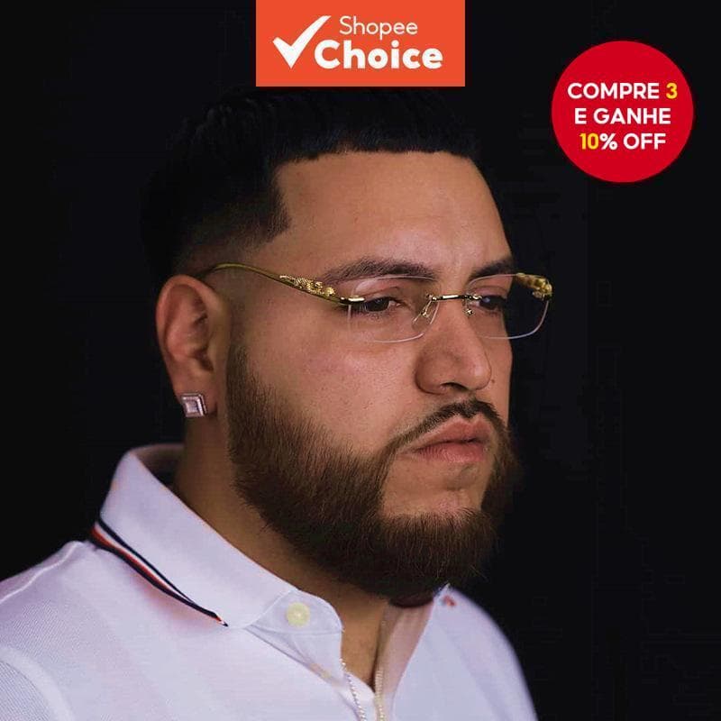 Óculos De Sol Com Armação De Metal UV400 Leopard Head Quadrados Sem Moldura Para Homens E Mulheres Ousadas