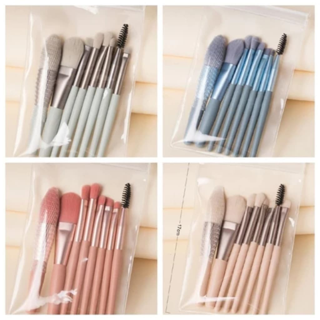 12 Kits de 8 mini Conjunto De Pincéis De Maquiagem