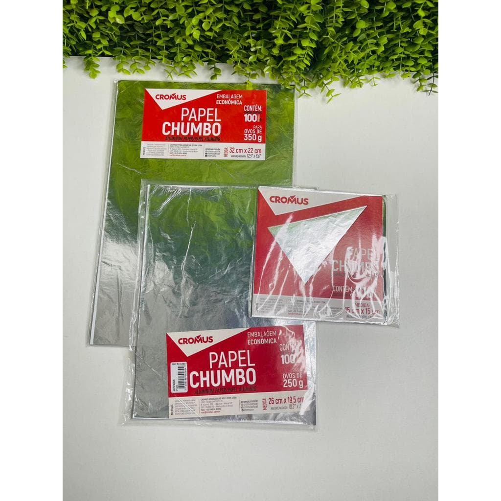 100un Folhas Chumbo Prata Encomenda Ovos de Páscoa Trufas Bombom Barras Gourmet Bolo Cromus 022803