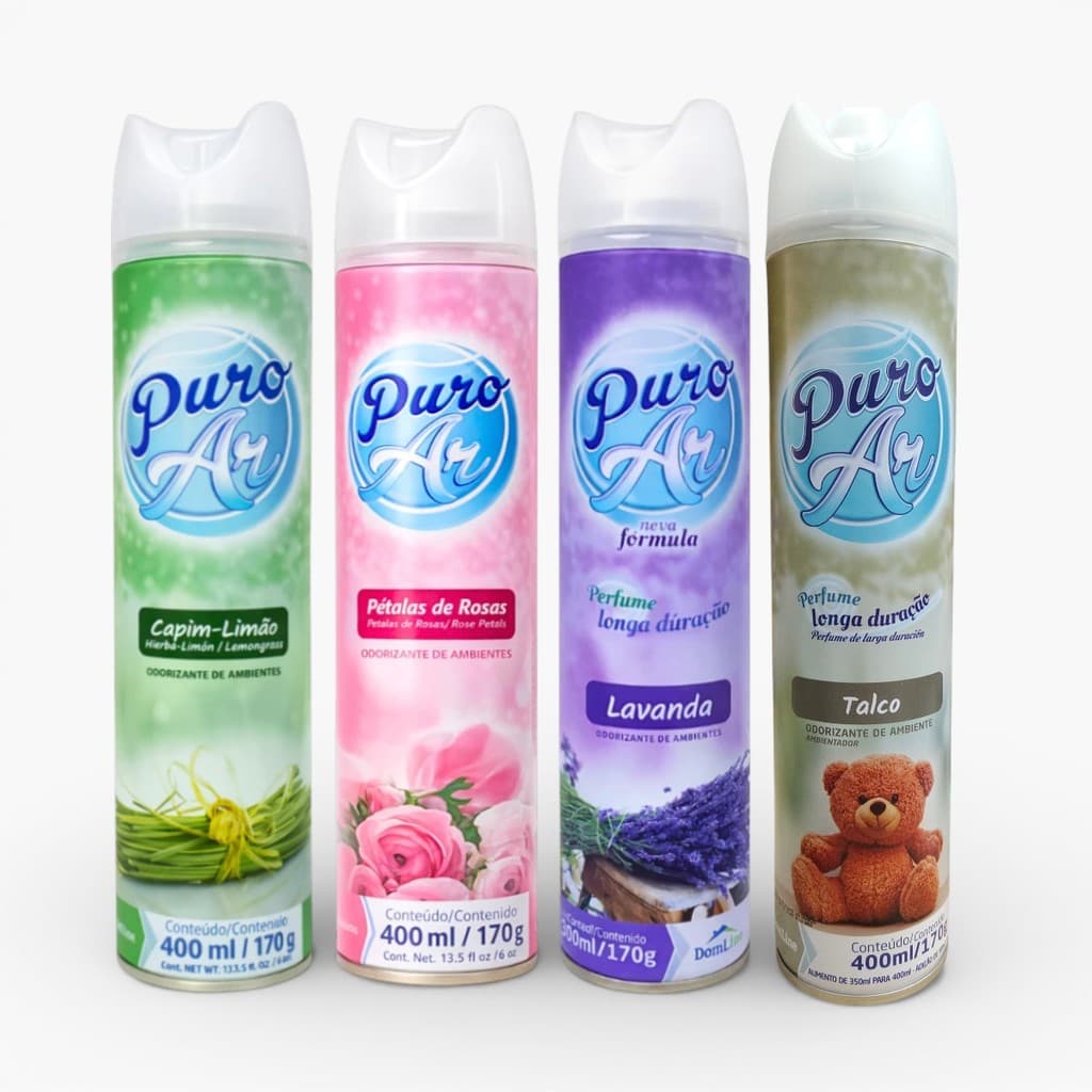 Aromatizador de Ambientes Puro Ar 350/400ml Perfuma e Dura Mais