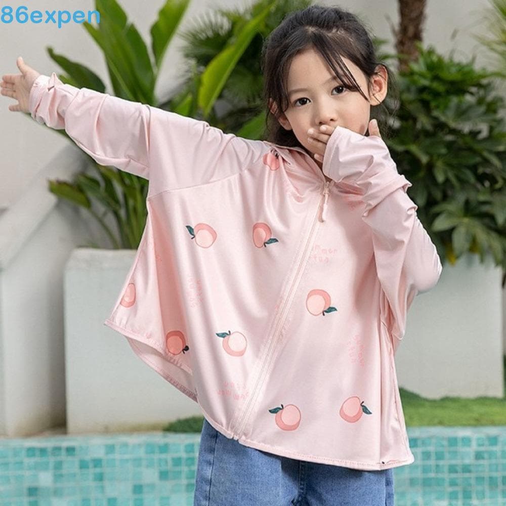 EXPEN1 Moletom Com Capuz Protetor Solar Infantil Véu De Máscara , Chapéu De Manga Comprida , Roupas De Proteção Para Cri