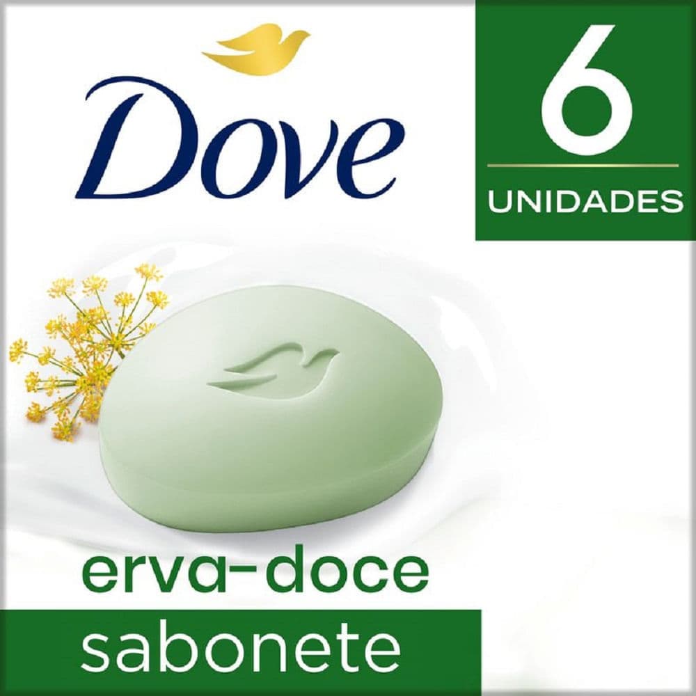 Sabonete Dove Erva Doce e Camomila 6 Unidades 90g