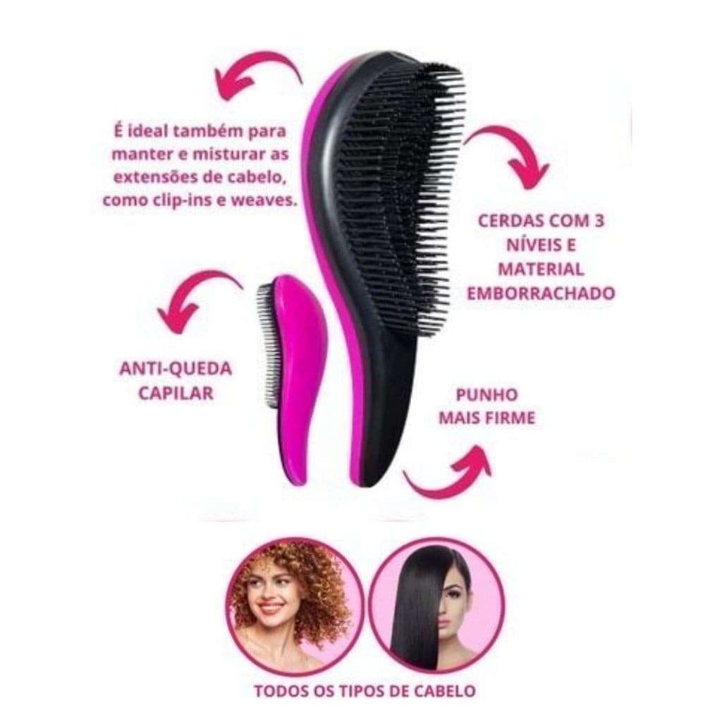 Kit 20 Escovas Mágicas Anti Frizz: Seu Aliado Contra o Frizz, Cores Sortidas ou à Sua Escolha