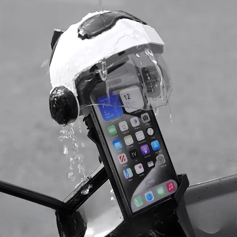 ​     Suporte de Telefone para Motocicleta à Prova de Choque - Navegação à Prova d'Água e Antivibração para Entregadores