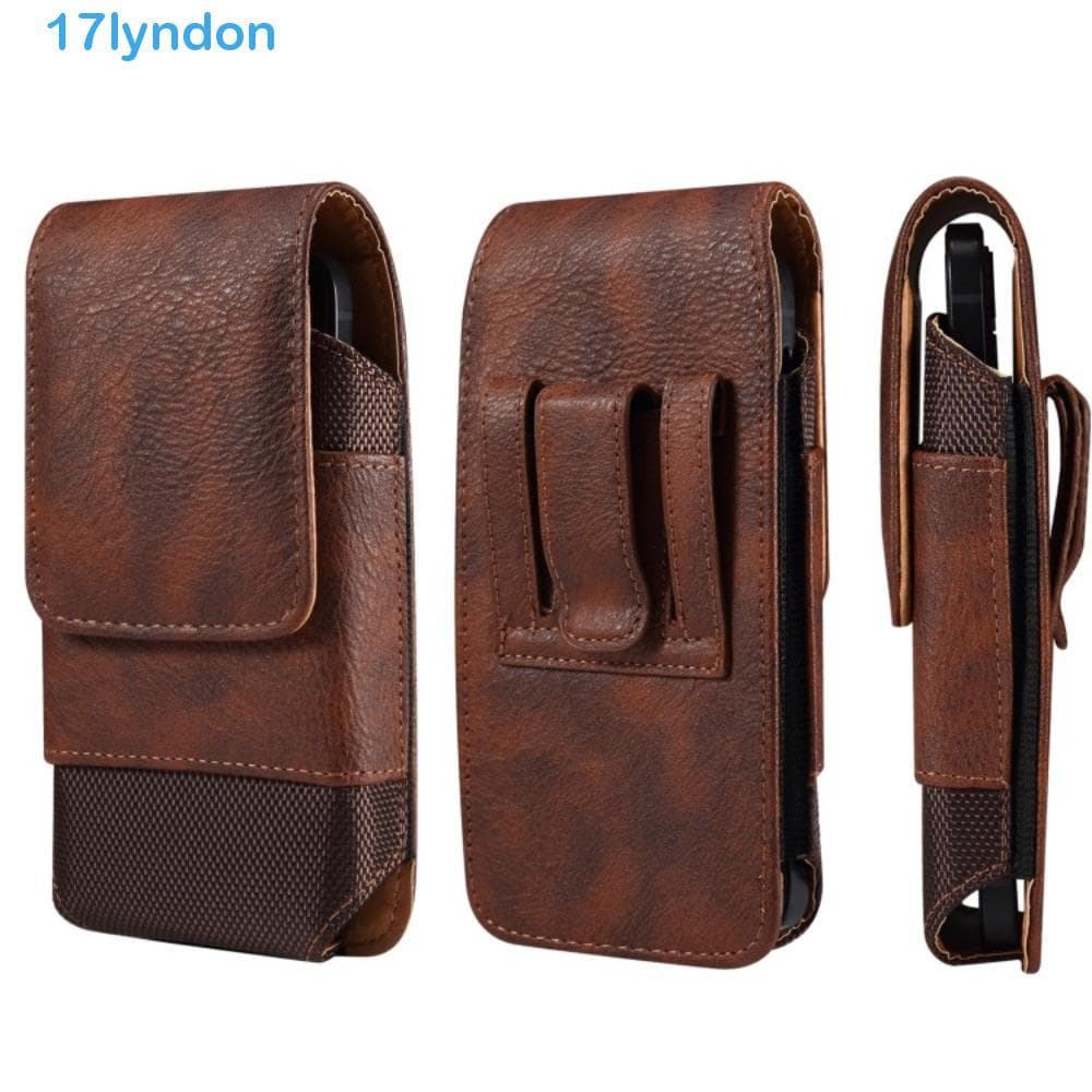 LYNDON Bolsa De Cintura Para Telefone , Adequada Homens , Couro Pu , Capa De Suspensa
