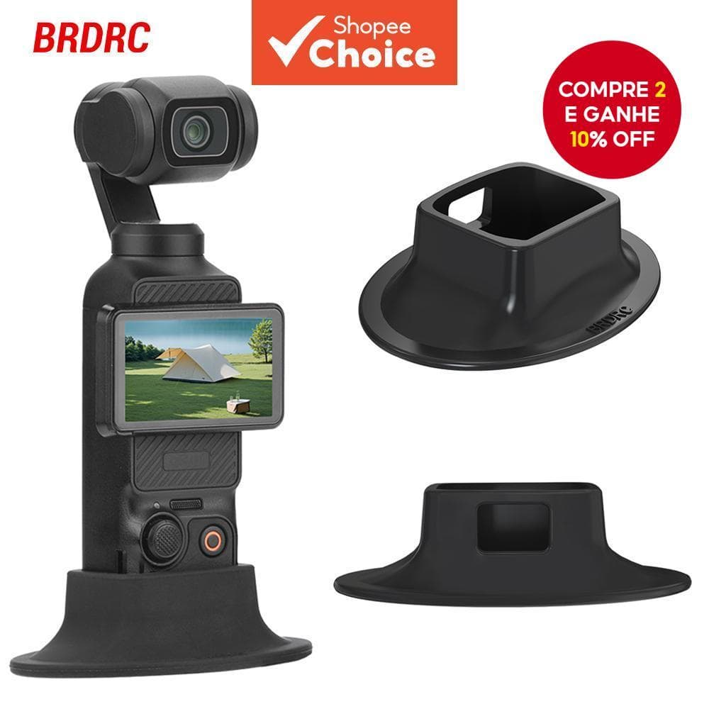 BRDRC Base de Desktop Antiderrapante para DJI OSMO Pocket 3 Câmera Gimbal Vlgo Video Photography