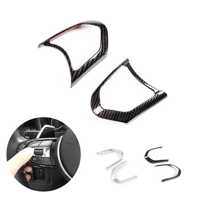 Para BMW 1 2 3 4 5 6 Série F30 F10 F20 F32 X5 X6 F15 F16 M Botão Interruptor Do Painel Volante Esportivo Textura De Carb