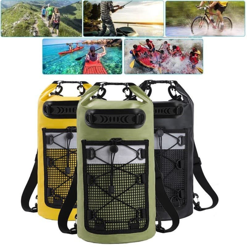 Bolsa de montanhismo à prova d'água de grande capacidade com separação de seco e molhado, caminhada/acampamento