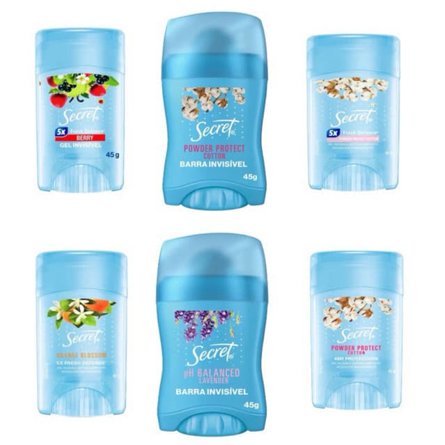 kit desodorante secret 2 unidades 45g