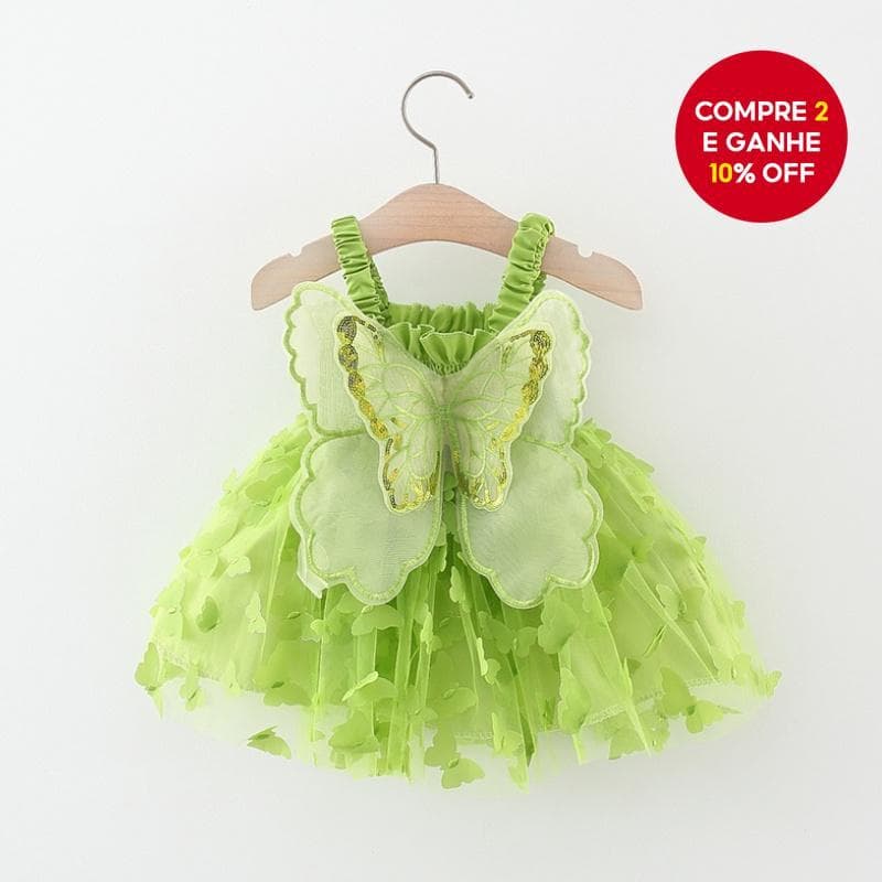 Vestido De Fada Princesa Asa De Anjo Para Bebê Menina , Festa De Lantejoulas Brilhantes , Fantasia De Verão