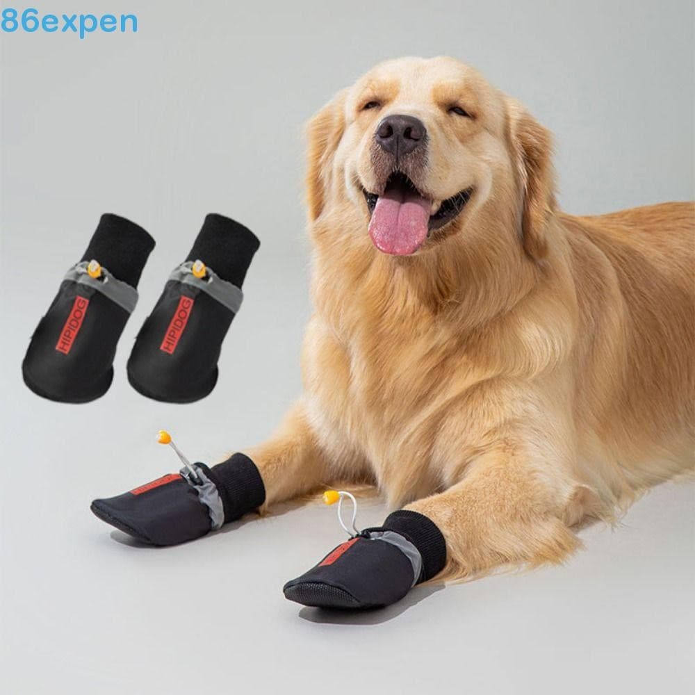 EXPEN1 4 Unidades/Conjunto Capa Grande Para Pés De Cachorro , Meias Ajustáveis Antiderrapantes Sapatos Macios E Respiráv