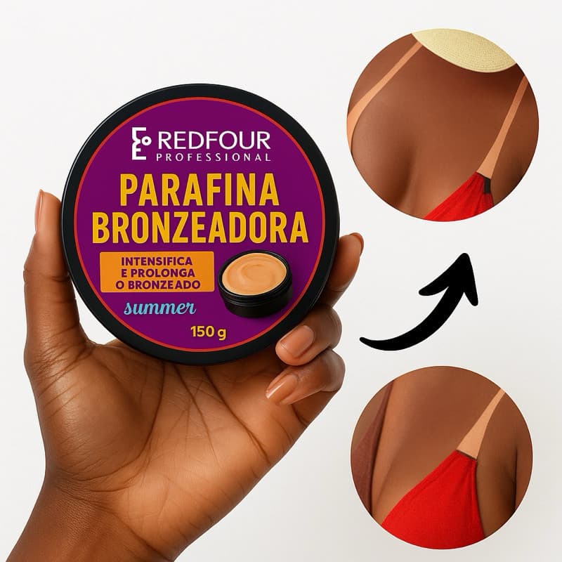 Parafina Bronzeadora Cremosa Acelerador Summer Bronze - Redfour 150g Bronzeado intenso e duradouro