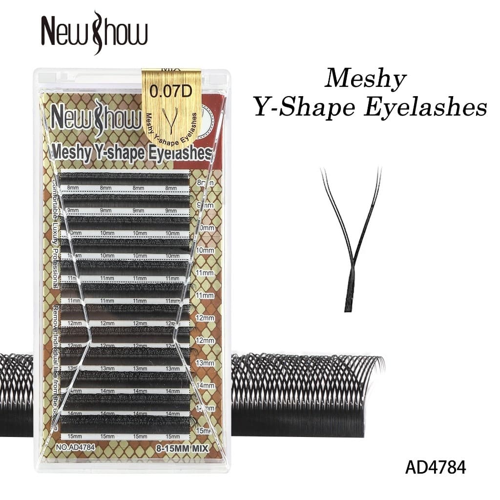 New Show Cílios Y Original com Selo Fio Y/0.07 ESPESSURA/Brasileiro/Extensão de Cilios Alongamento