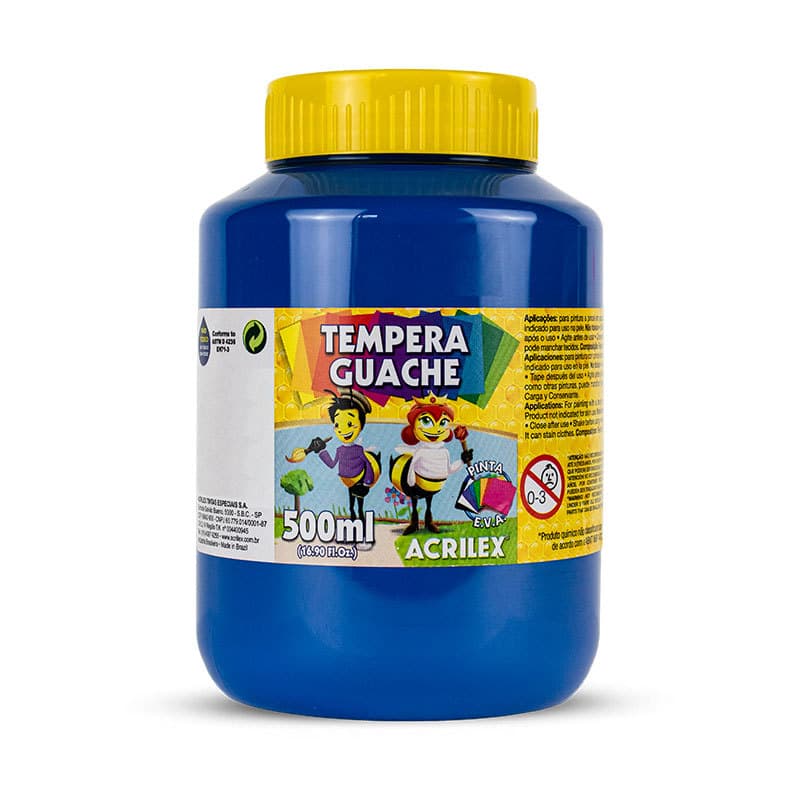 Tinta guache Azul Turquesa 500ml 501 Acrilex