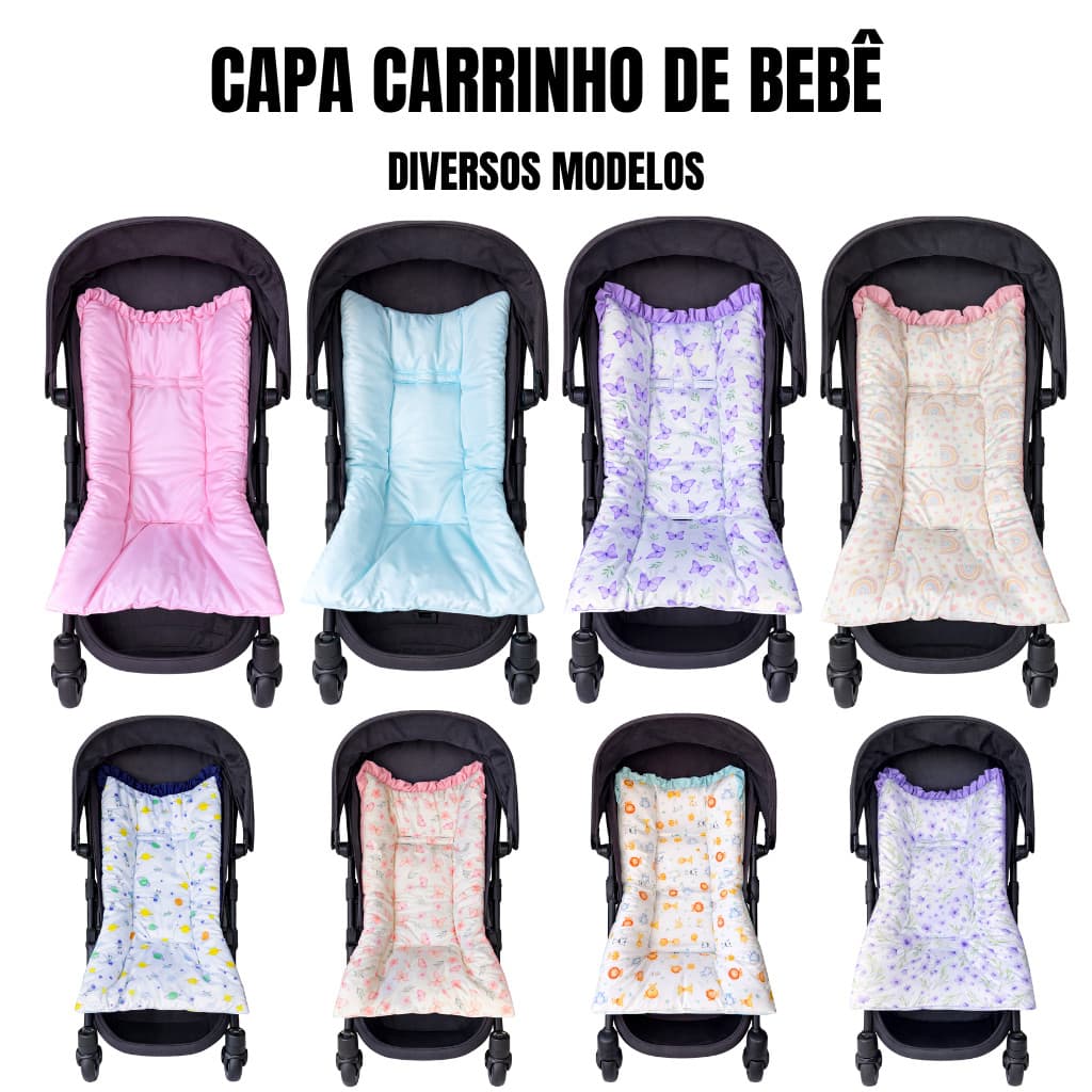 Capa para Carrinho de Bebê Menino Menina Universal Compatível Galzerano Cosco Maxi-Cosi Safety 1st