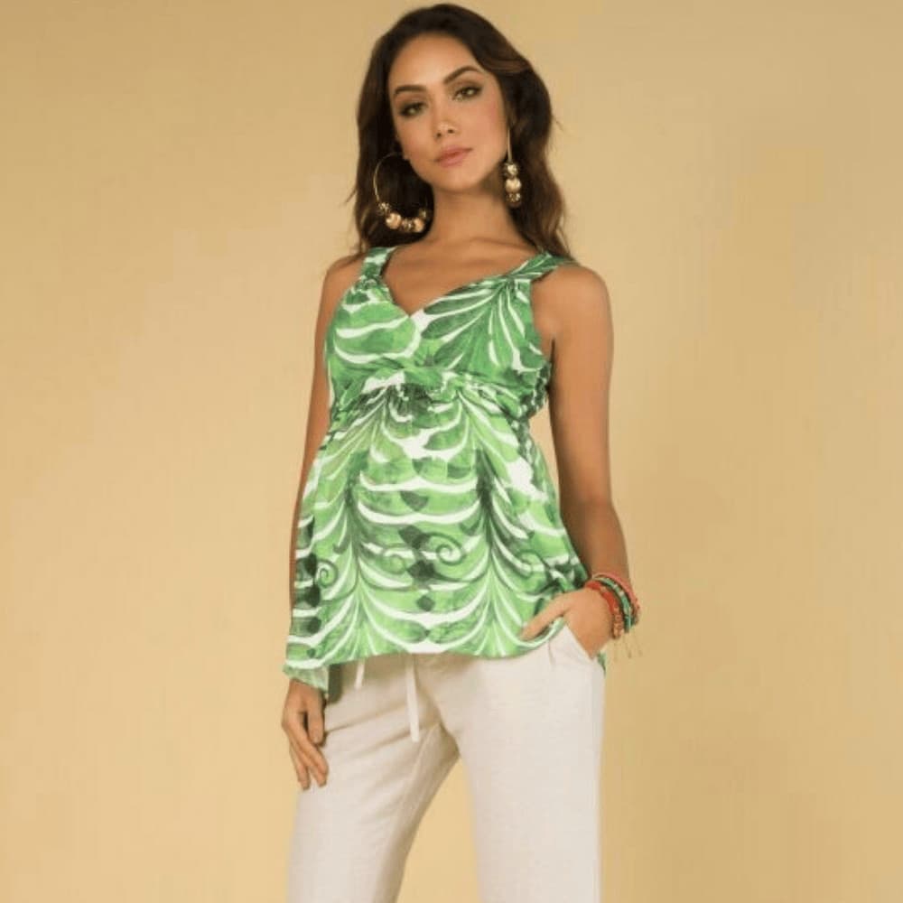 Blusa Gestante Amamentação Transpassada Ísis