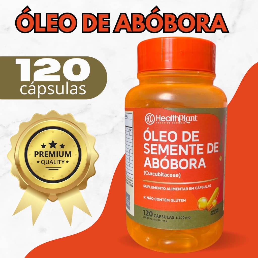 ÓLEO DE SEMENTE DE ABÓBORA 120CAPS 1400MG ANTIOXIDANTE PROSTATA CARDIOVASCULAR IMUNIDADE