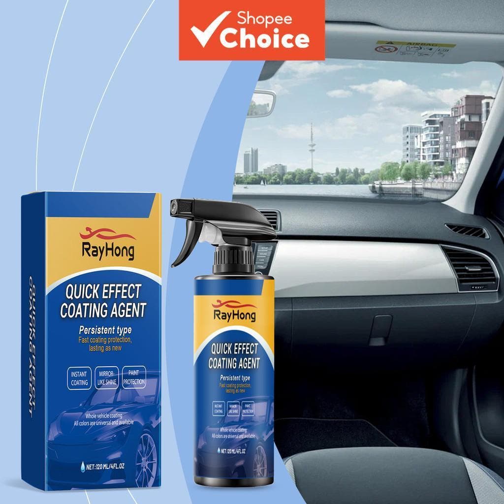  Spray de Revestimento Cerâmico Nano 120ml com SiO2, Proteção UV e Escudo Hidrofóbico, Selante Portátil para Pintura de