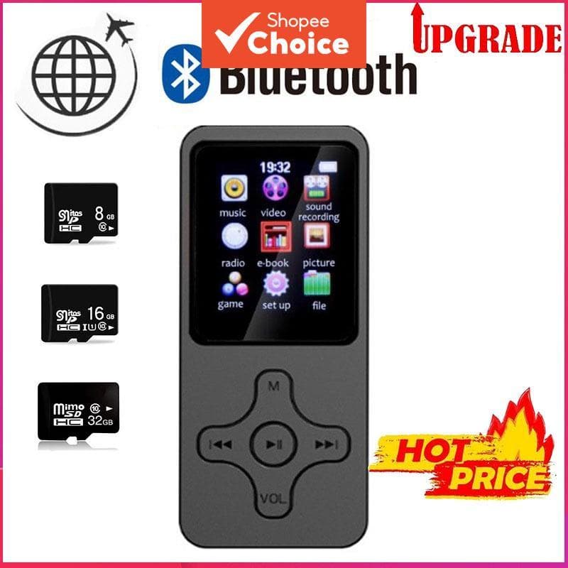  2022 Music Player Bluetooth 4.2 Mp3 Mp4 Rádio FM Hi-Fi Mídia Leitor de Livros Eletrônicos Lossless Voz