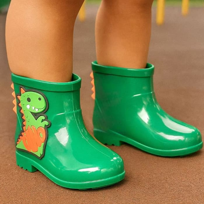 Bota Galocha Infantil Menino Masculina Criança Bota de Chuva Leve Confortável