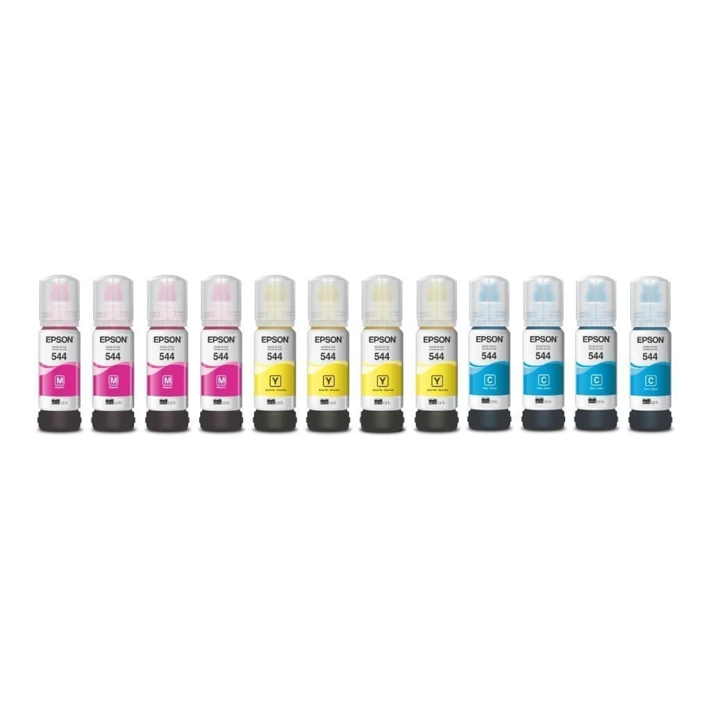 Kit 12 refil Tintas coloridas  T544 L3110 L3150 L3250 original