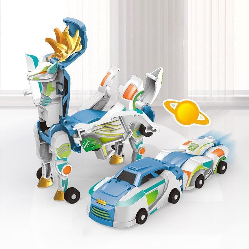 Carrinhos Magnéticos 2 em 1 com Transformação Brinquedo Robô Transformável