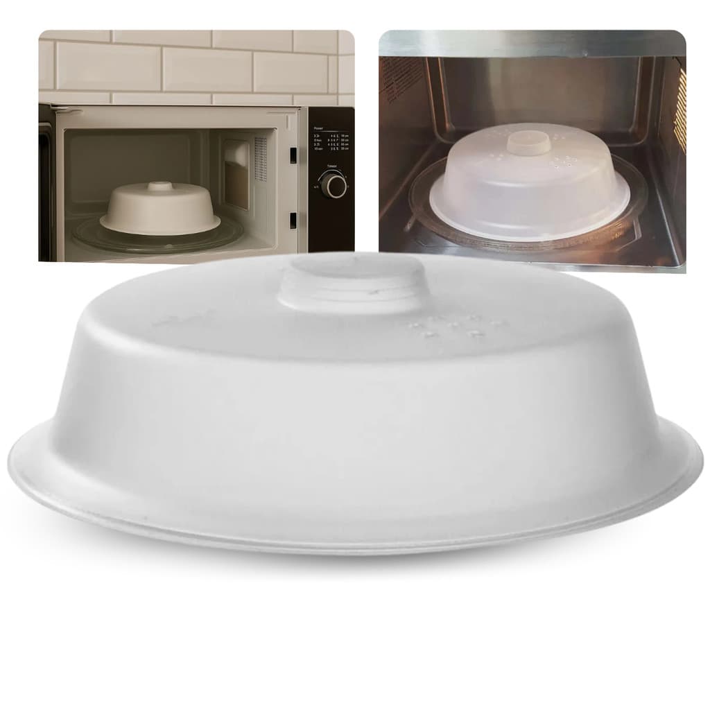 Tampa P/ Prato Microondas Protetora Evita Sujeira Bpa Free
