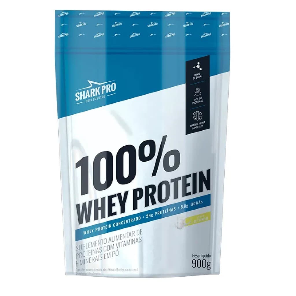 100% Whey Protein Pouch 900g Shark Pro