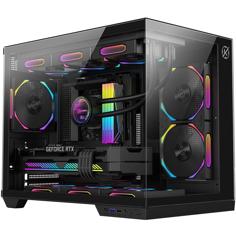 Gabinete Kalkan Saga Preto Aquário Compacto KLK00043