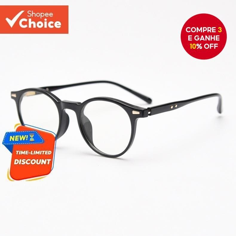 TR90 Armação Redonda Óculos De Bloqueio De Luz Azul Vintage Optical Eyewea r Para Homens Mulheres