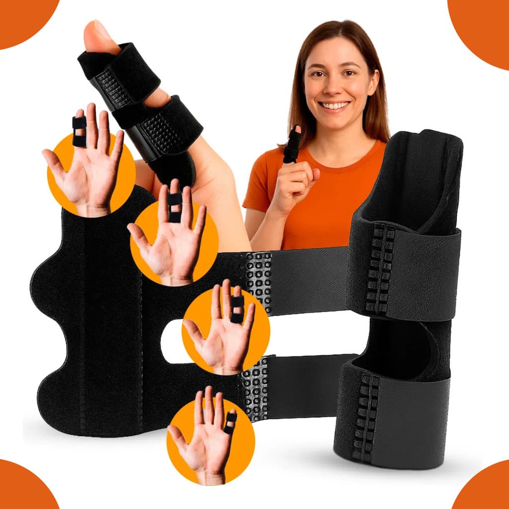 Tala Ortopédica Chapa de Alumínio Velcro Ajustável para Dedo Fratura Luxação Entorse Artrite Artrose