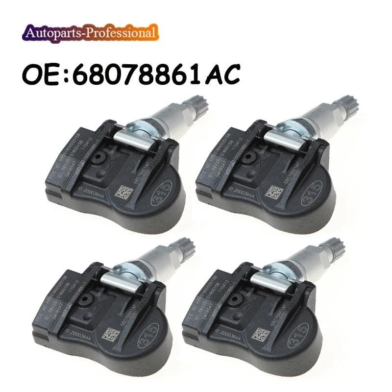 Sensor De Pressão Dos Pneus TPMS Do Carro , 4 Unidades , Para CHRYSLER PACIFICA DODGE AVENGER JEEP COMPASS MITSUBISHI LA