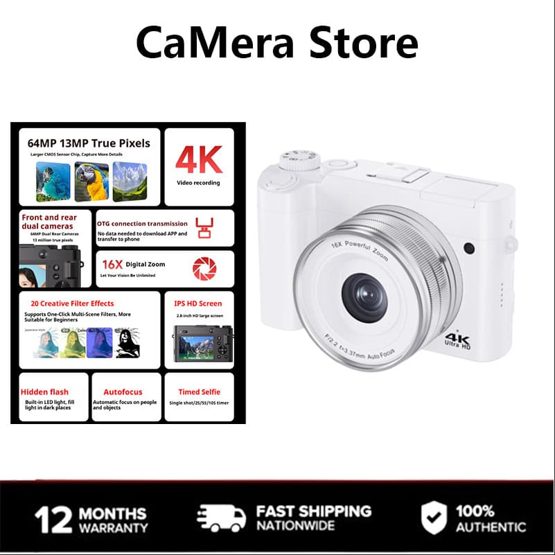 CaMera Store Câmera digital De Alta Definição DC218 , Dupla selfie De Estudante De Nível De Entrada De vlog De Viagem Ao