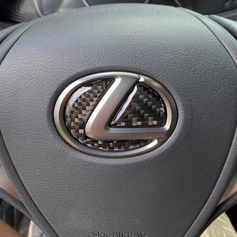 18-20 Lexus ES200UX260LS Volante Logotipo Do Carro Adesivo Decorativo de Fibra de Carbono Modificação Interior Especial 