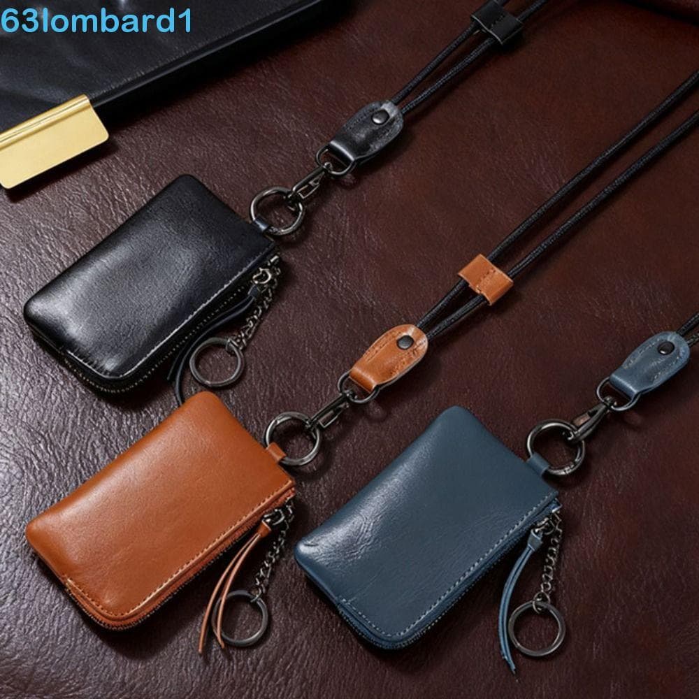 LOMBARD1 Mini Bolsa De Moedas , Com Cordão De Chaveiro , Carteiras Retrô Penduradas No Pescoço , Dinheiro Masculina Maci